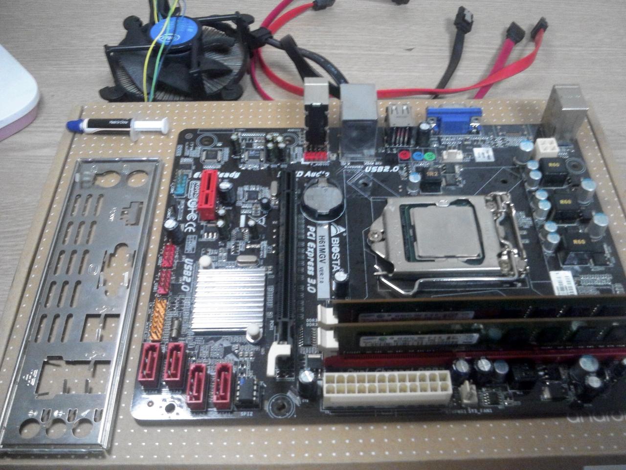 i5 2320cpu+h61보드+8gb