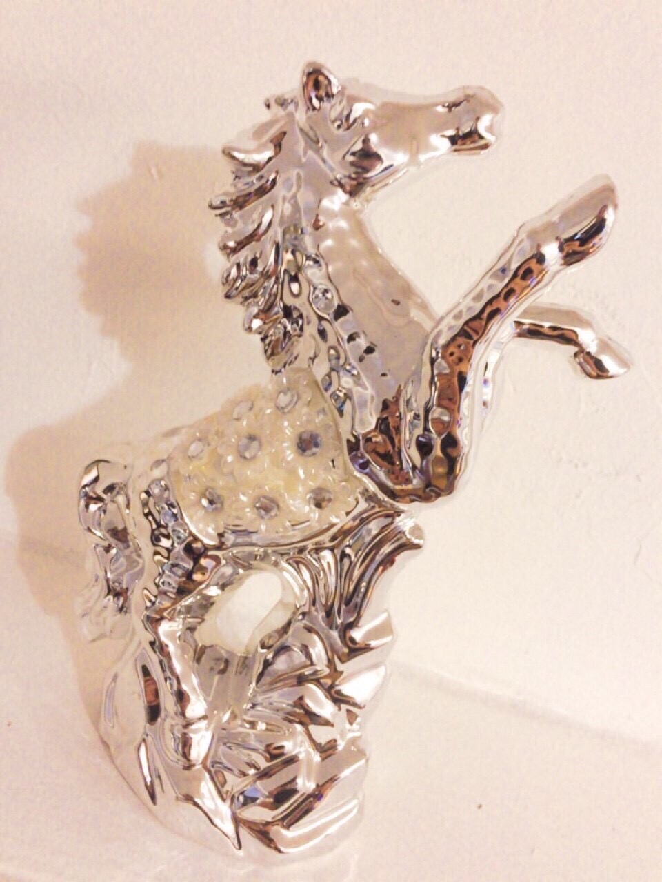 말 도자기 인형(은분 처리)