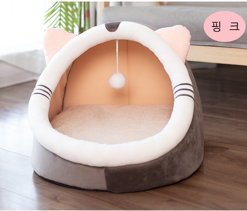 포그니 애완 이글루 강아지 쿠션 고양이 침대 반려동물 하우스 애완 집