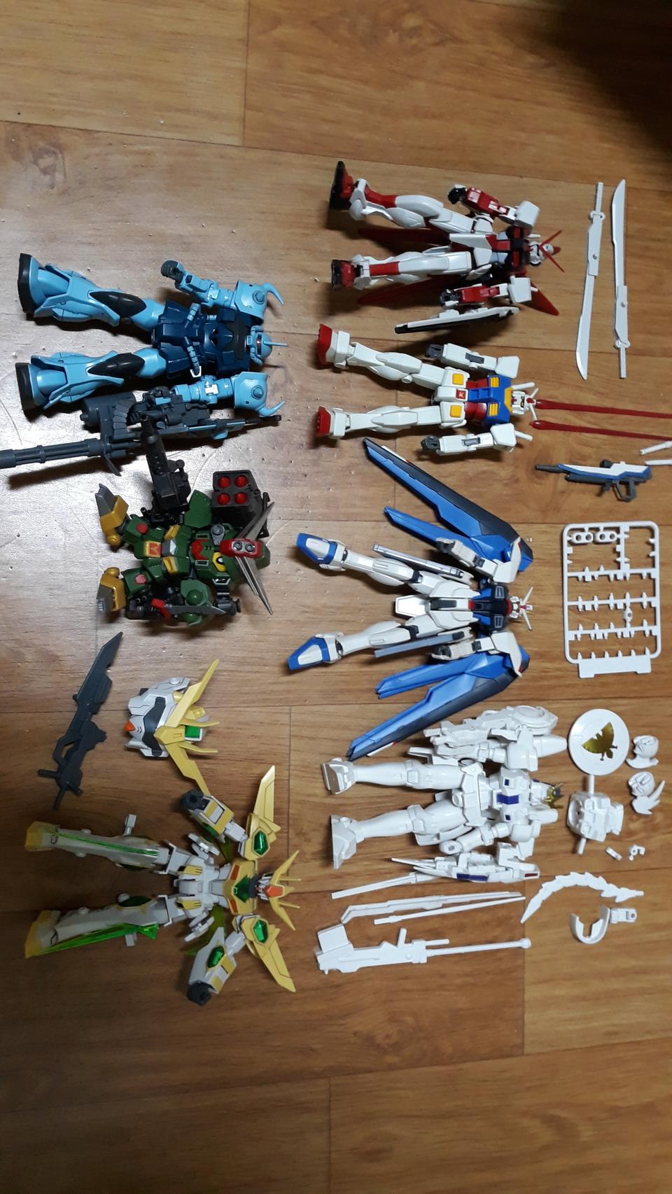 hg sd 조립 건담 7종 일괄 판매