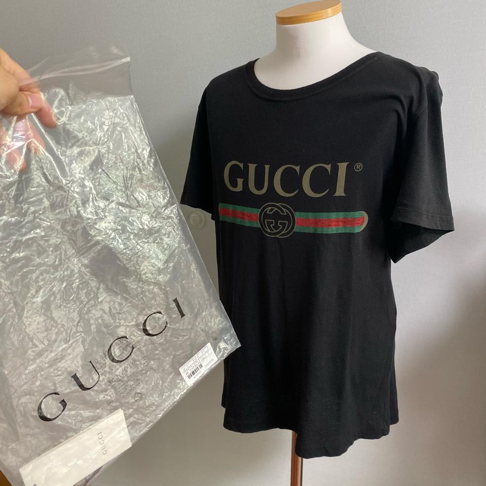 백화점판 구찌 띠로고 반팔 티셔츠