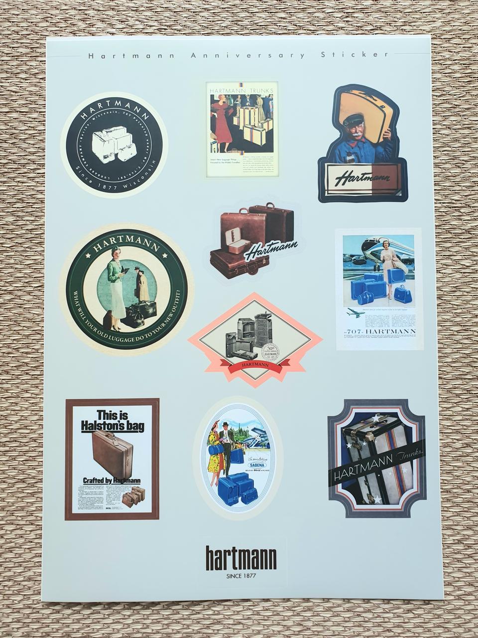 앤틱 레트로 복고 하트만 캐리어 스티커