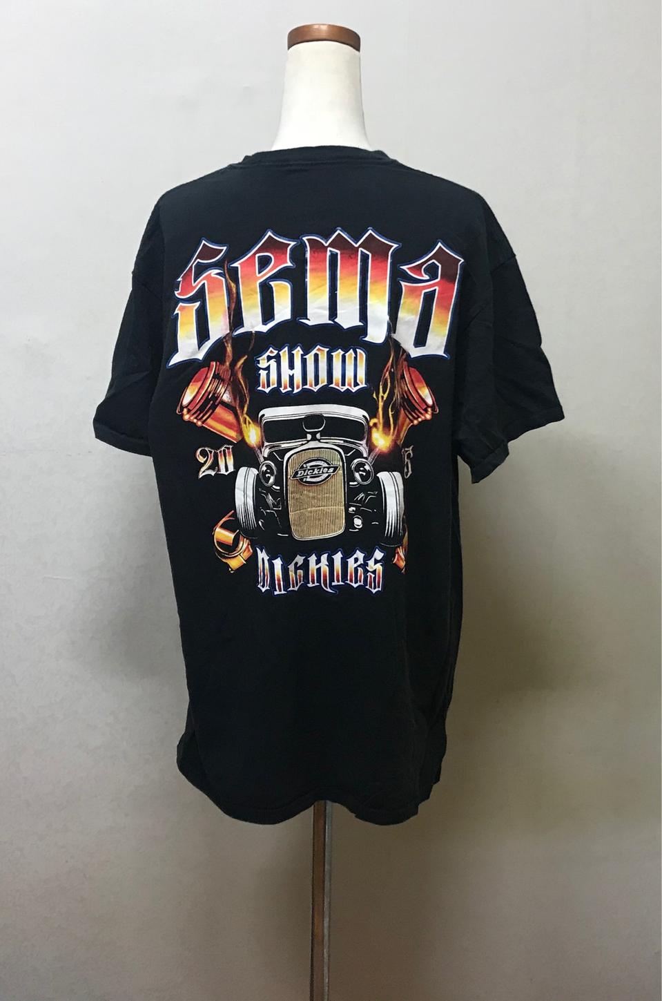 디키즈 빅로고 블랙 프린팅 반팔