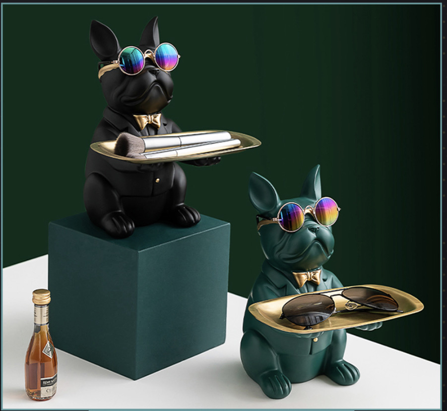 불독 트레이 보관함 차키 인테리어 장식소품