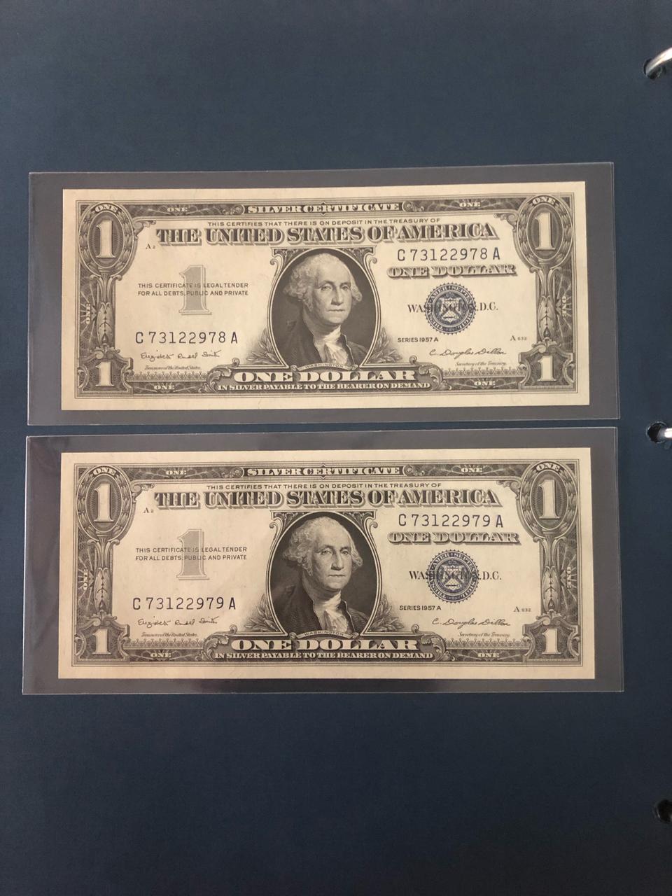 (미사용) A1달러 블루씰(장당가격)공동품이죵!!!