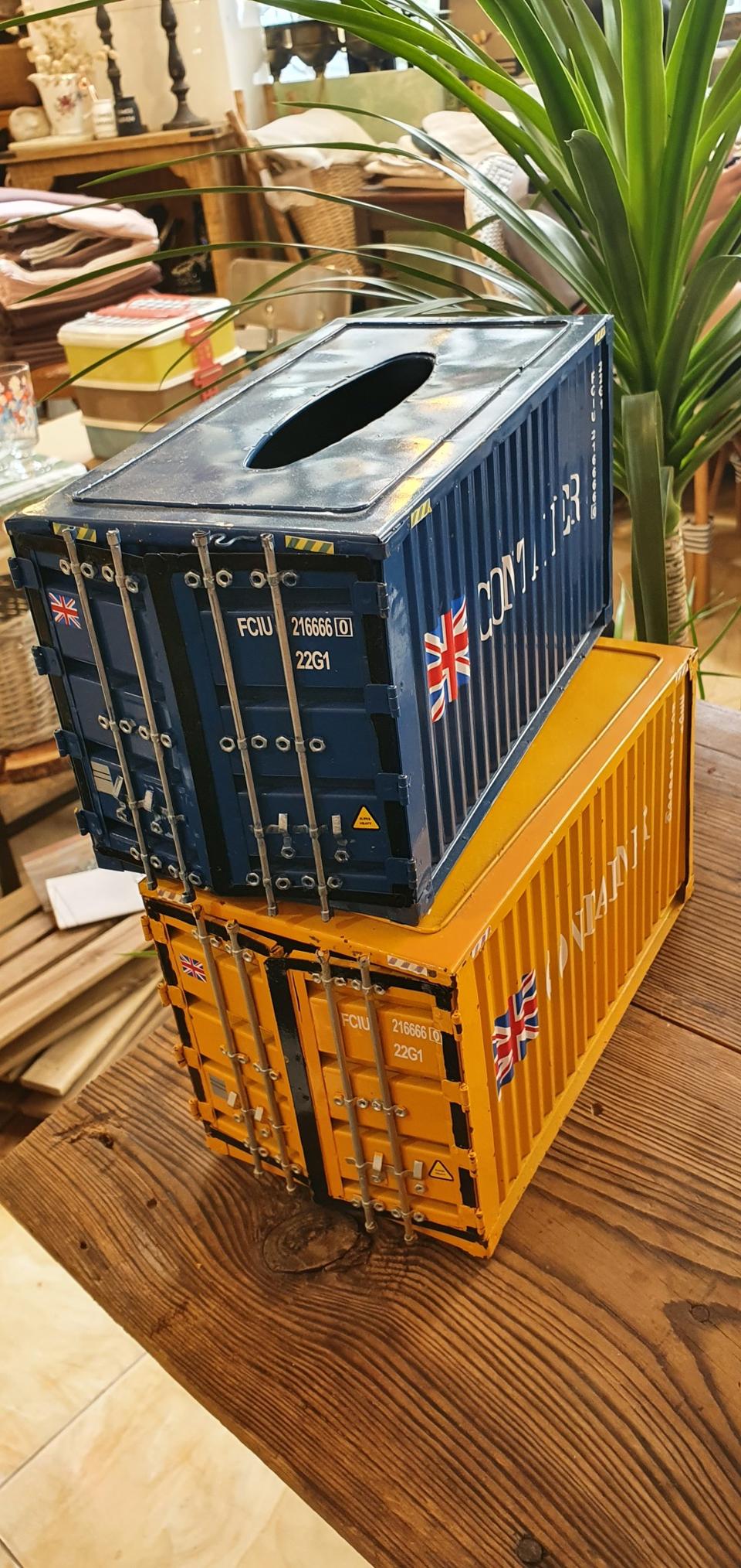 빈티지 컨테이너 곽티슈케이스