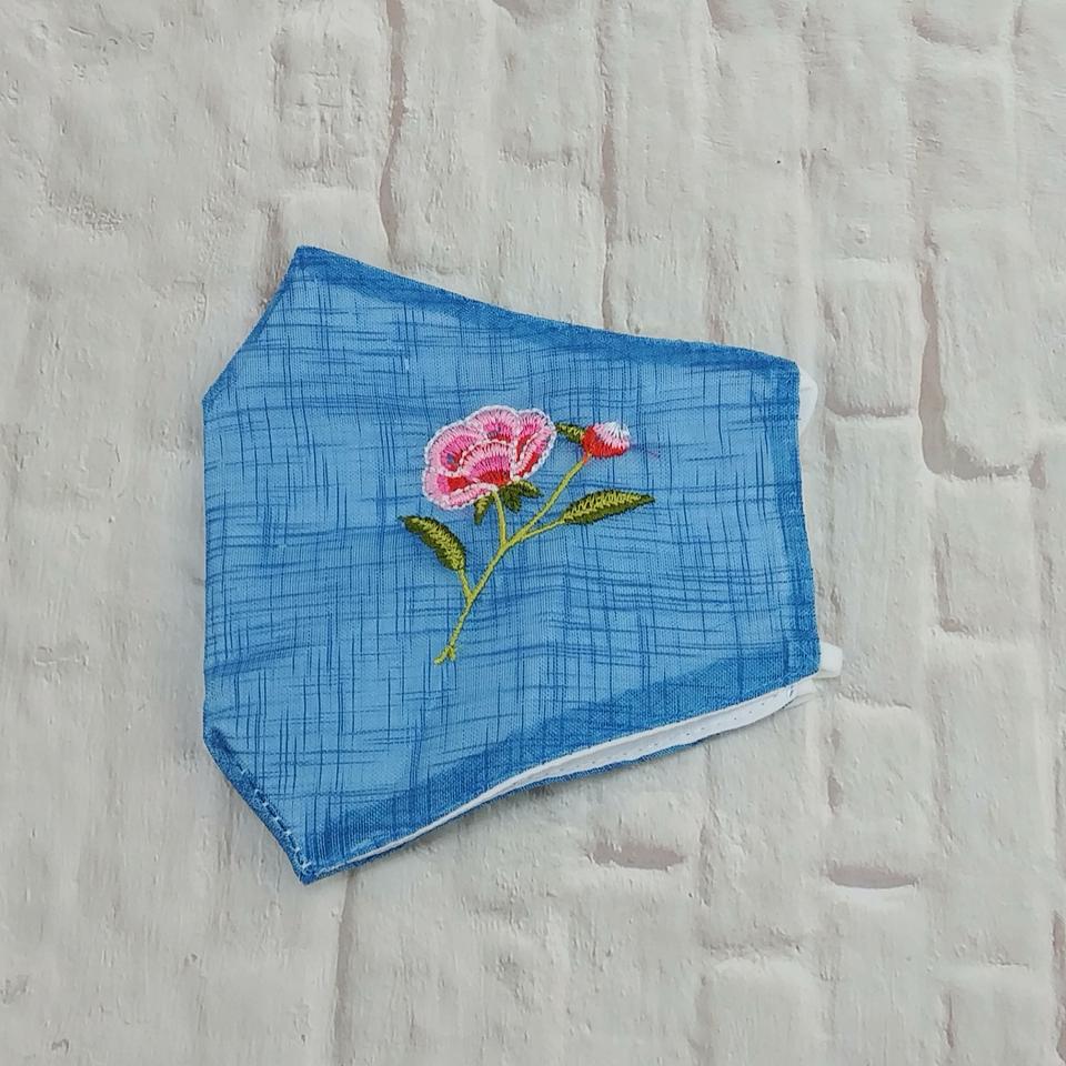 모시꽃자수마스크 한복마스크