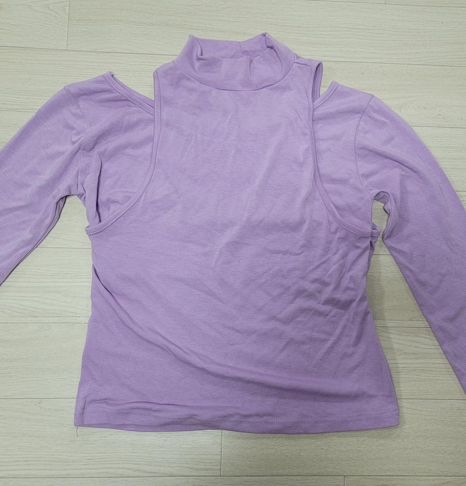 (긴팔)연보라색 티 새상품