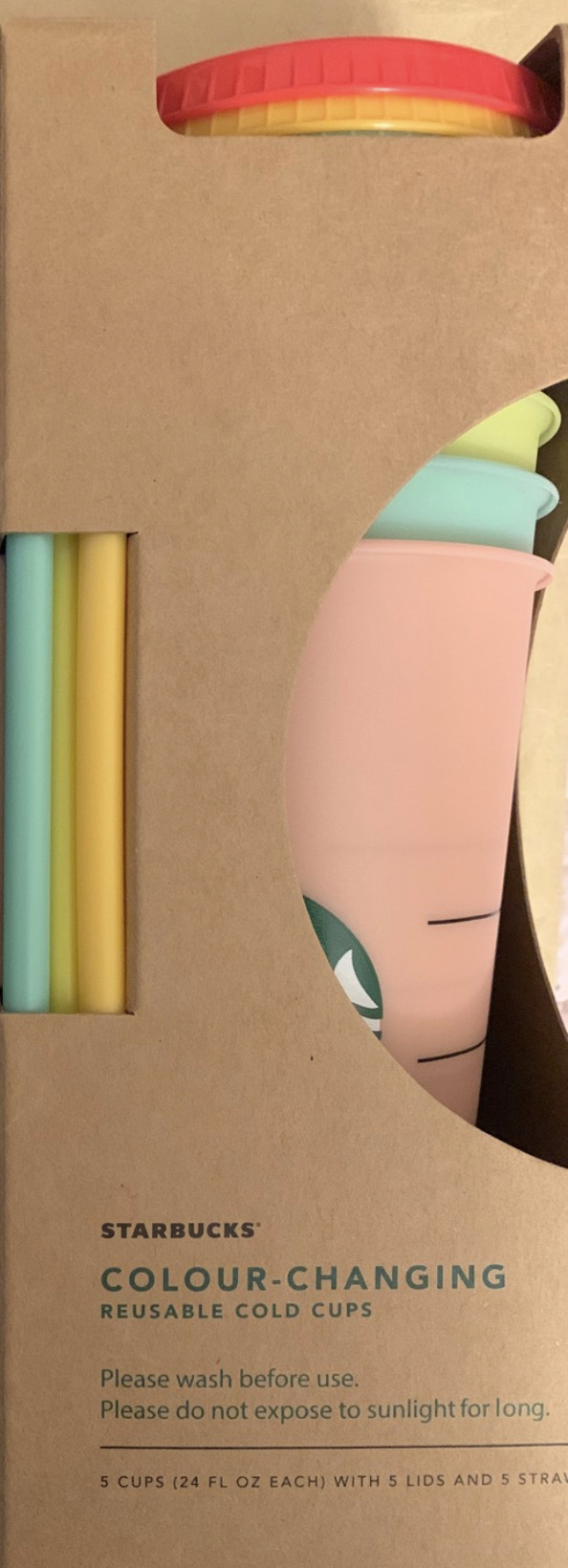 [새제품] 스타벅스 컬러체인지 리유저블 세트