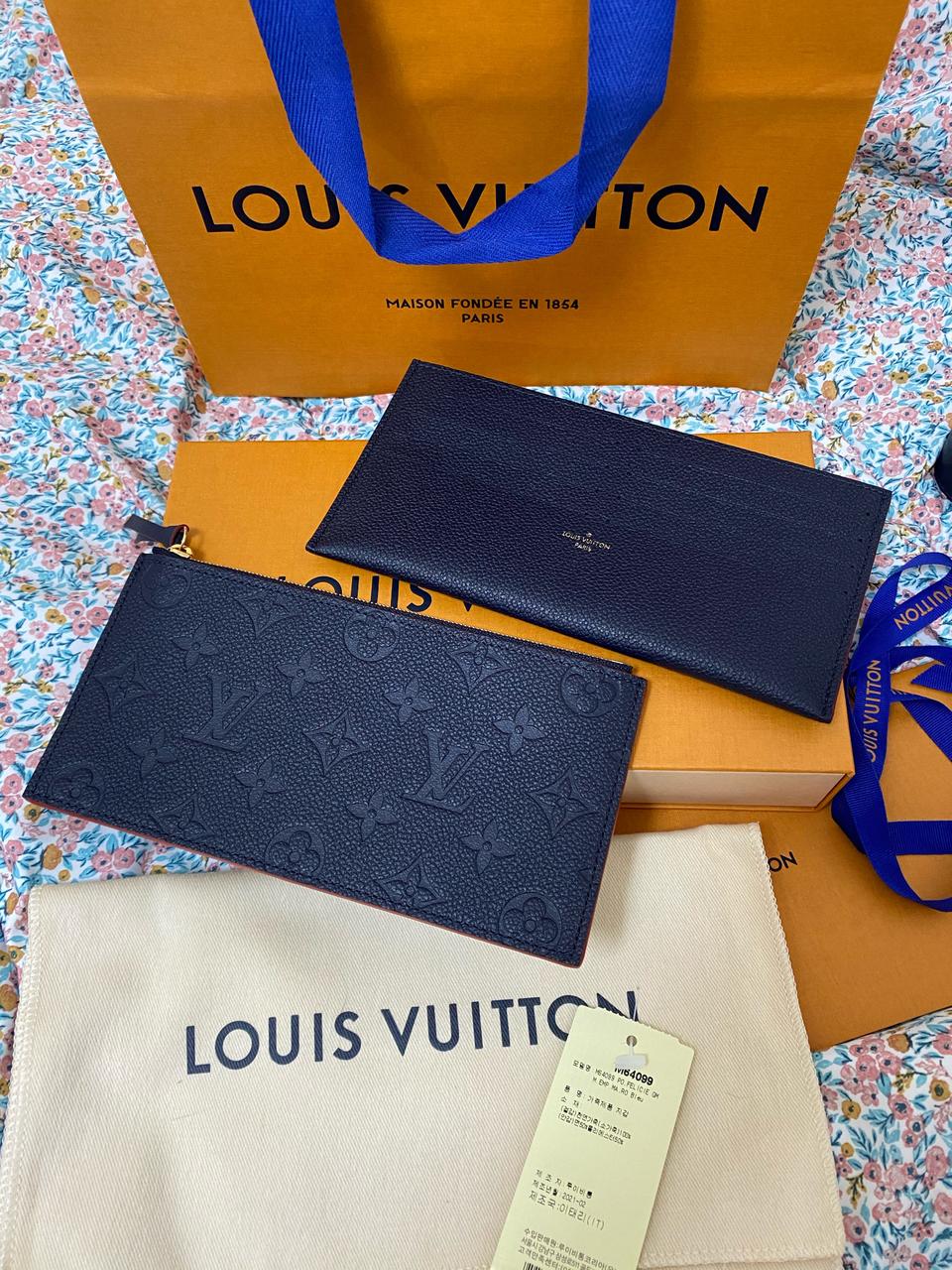 루이비통 포쉐트 펠리시 앙프 마린루즈(네이비) 속지갑 세트 새제품