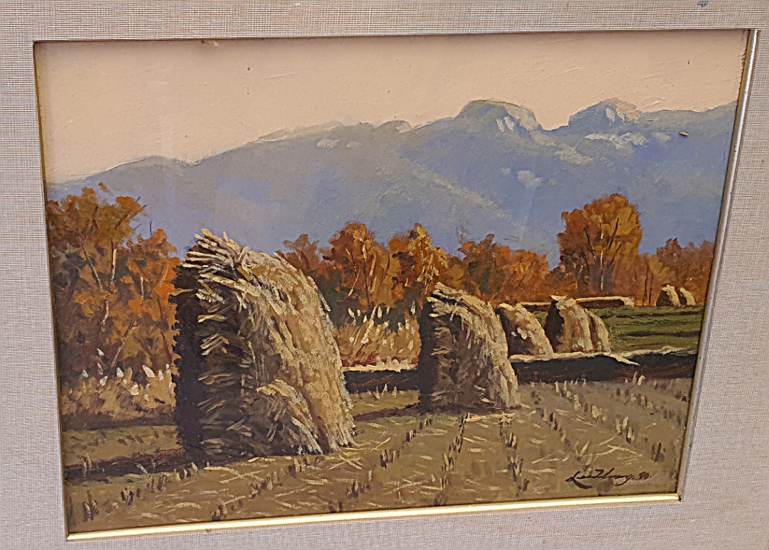 *직접그린'이황'작가.시골논풍경유화.서양화