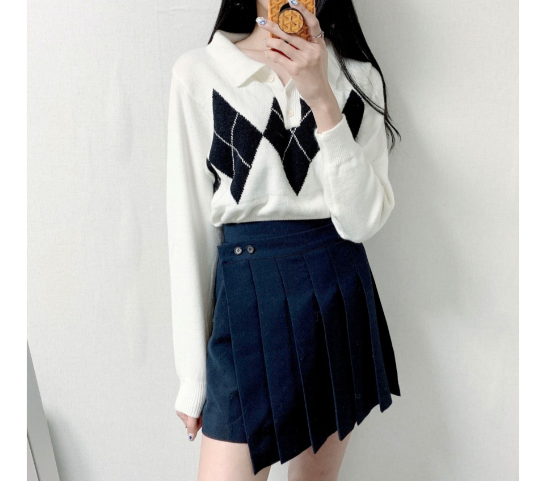 플리츠랩스커트S-M