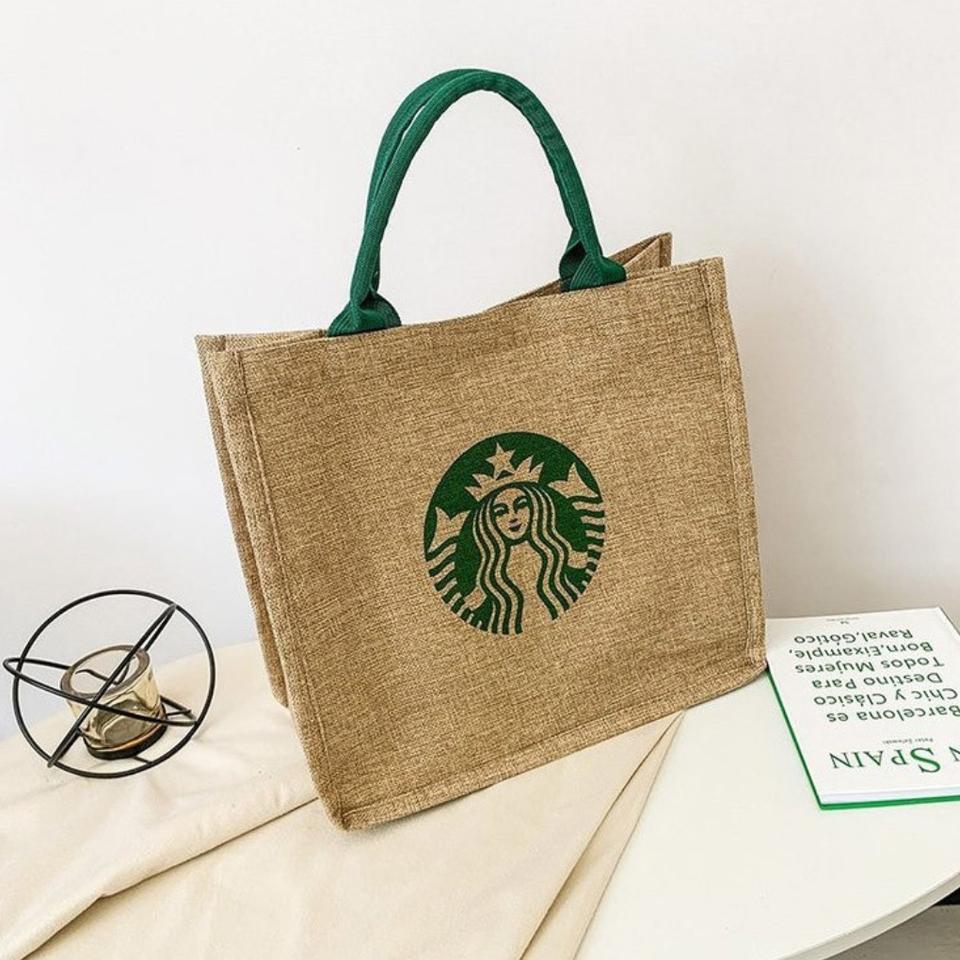 스타벅스 린넨 가방 귀저기가방