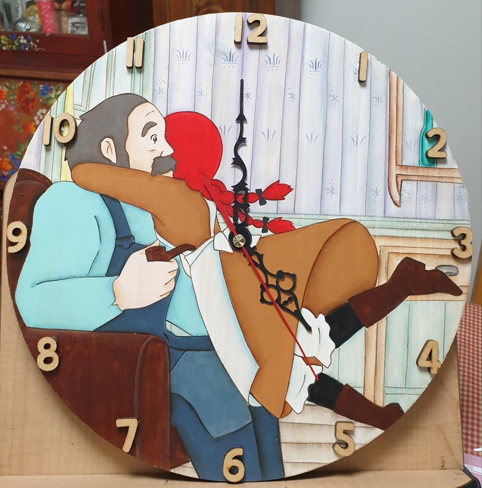 빨간머리앤 원목 시계