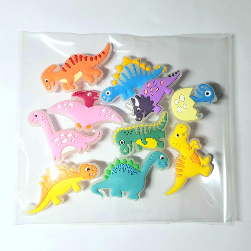 빛나는 야광 공룡 지비츠 10개 양쪽발 세트