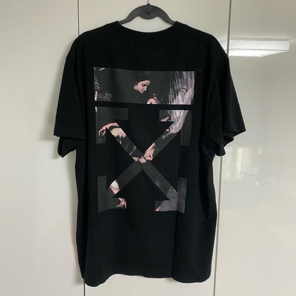 오프화이트 카라바지오 반팔 티셔츠