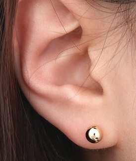 심플귀걸이 14k 골드필드 볼 귀걸이 6mm