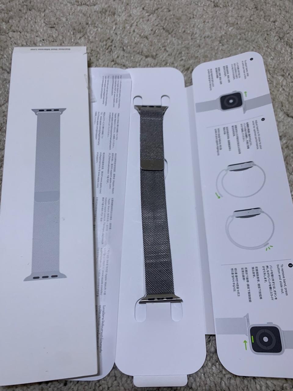 애플워치 정품 44MM 실버밀레니즈 루프