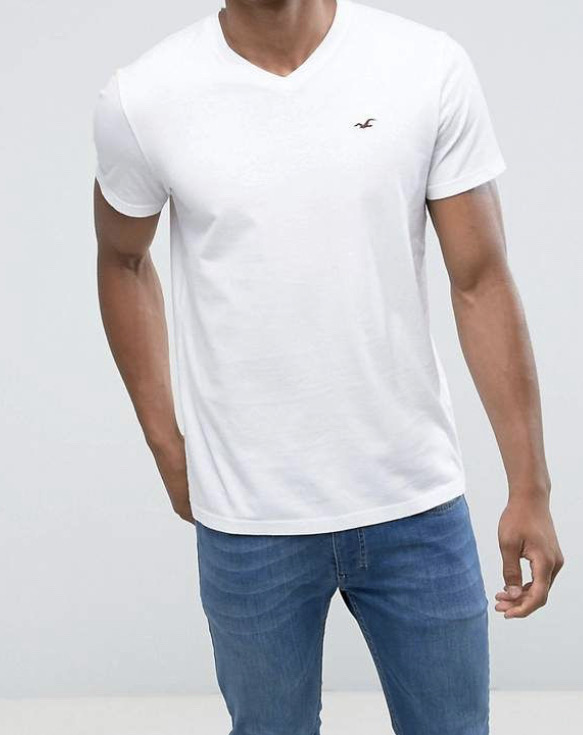 홀리스터 머슬핏 반팔티 브이넥 티셔츠
