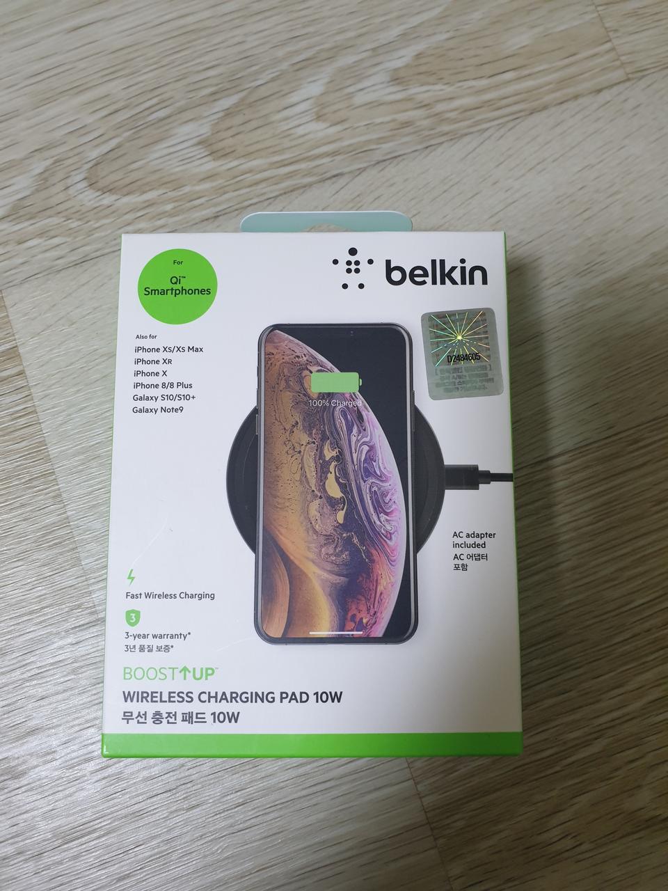 (완전새상품)belkin wireless  무선충천패드  10w