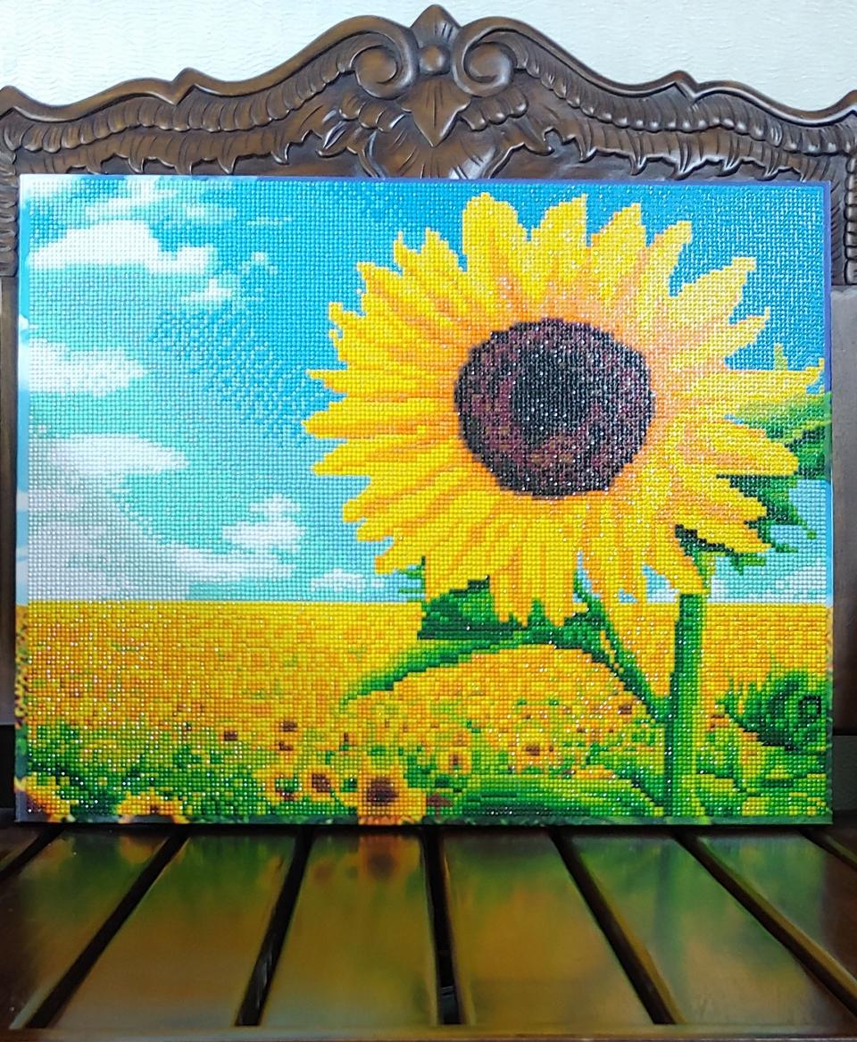 해바라기 보석십자수(완성품)