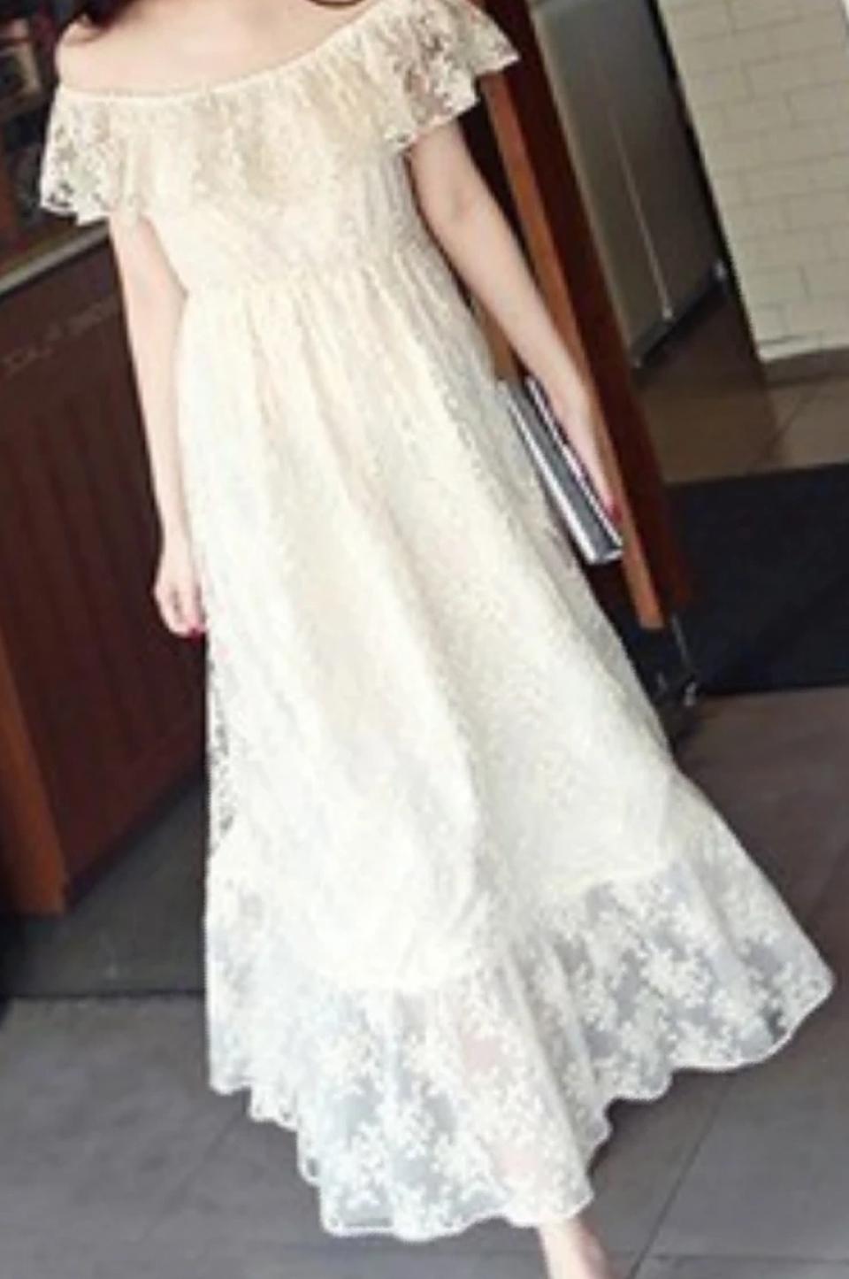 오프숄더  원피스 신혼 여행에서 웨딩  입으셔도 이뻐요 덤으로 비치 원피