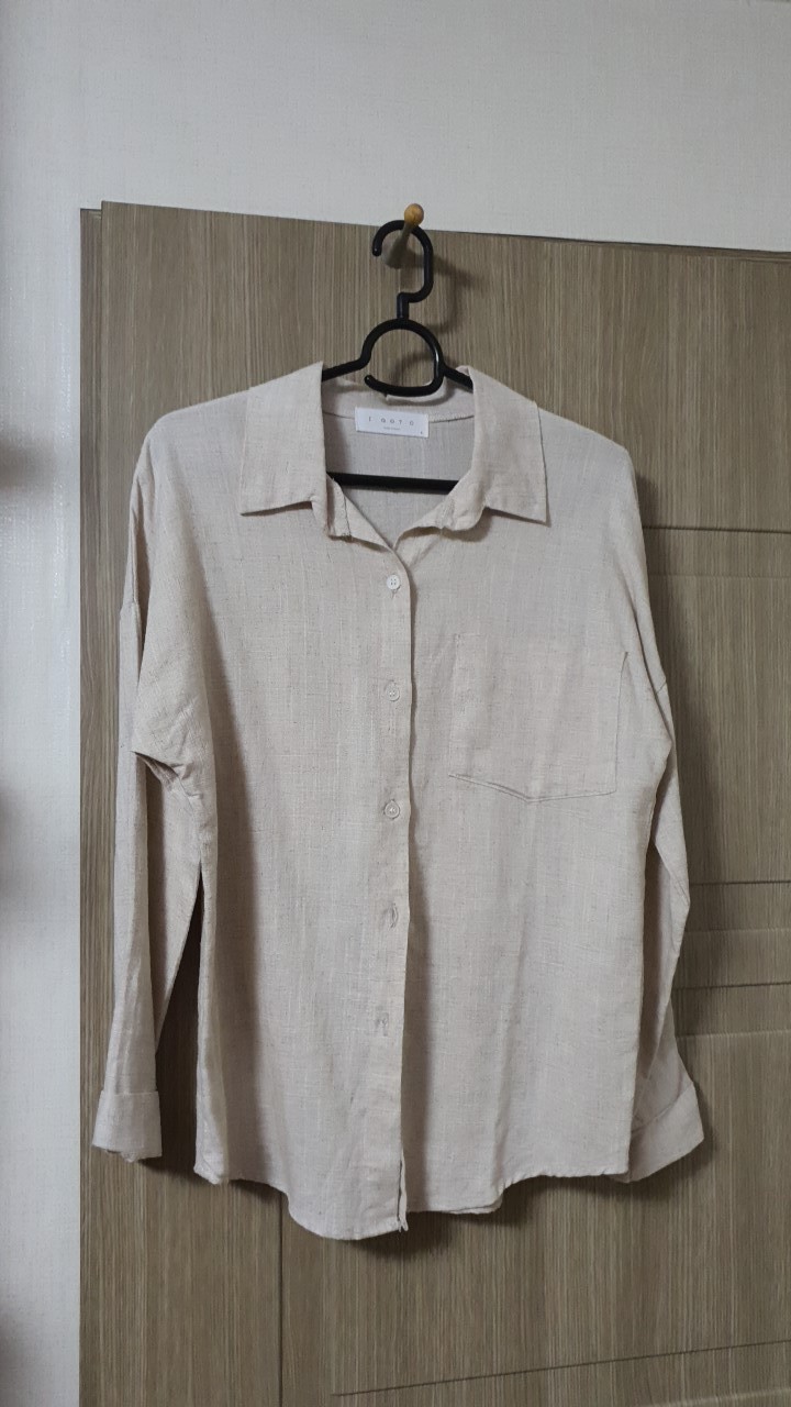 베이지린넨셔츠