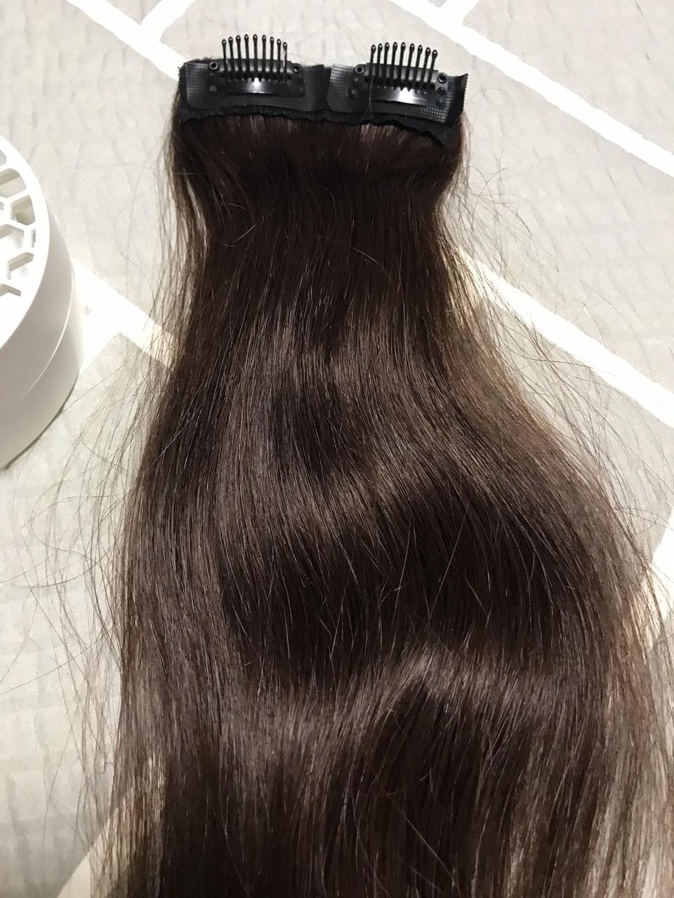 인모 100% 붙임머리 다크브라운