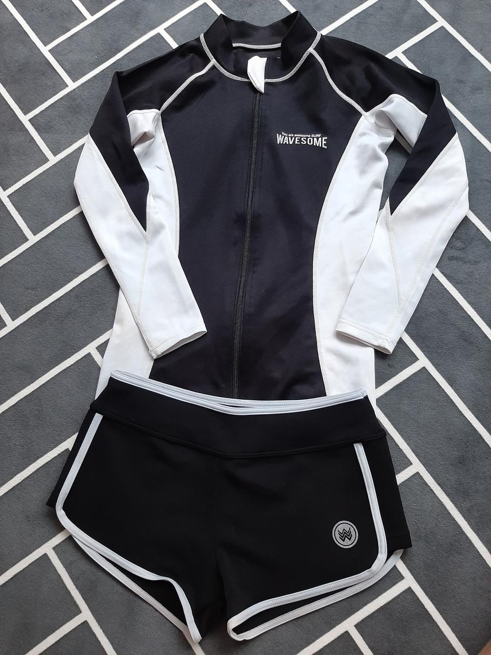 래쉬가드<two-piece > 블랙&화이트