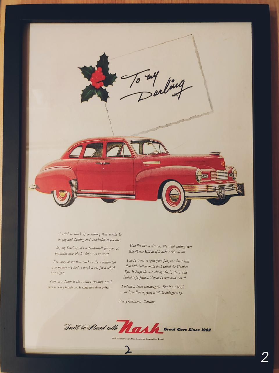 빈티지 자동차 잡지광고 포스터 액자