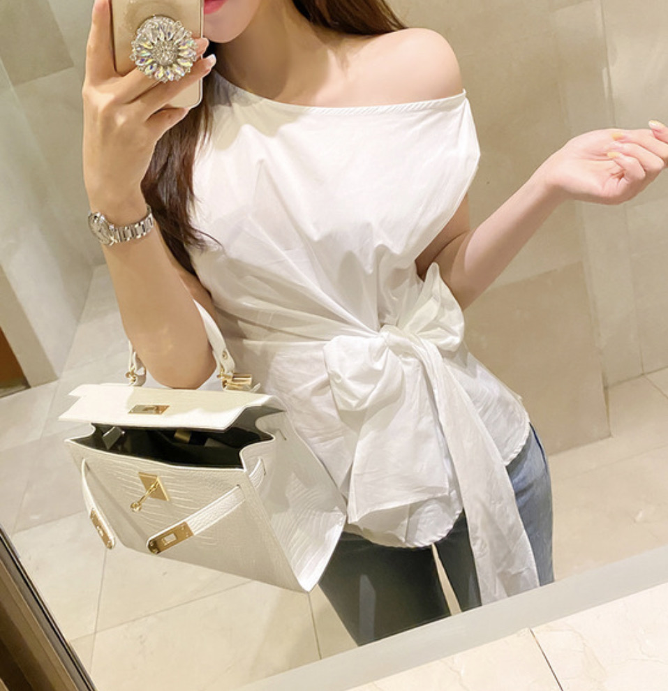 투웨이 오프숄더 블라우스