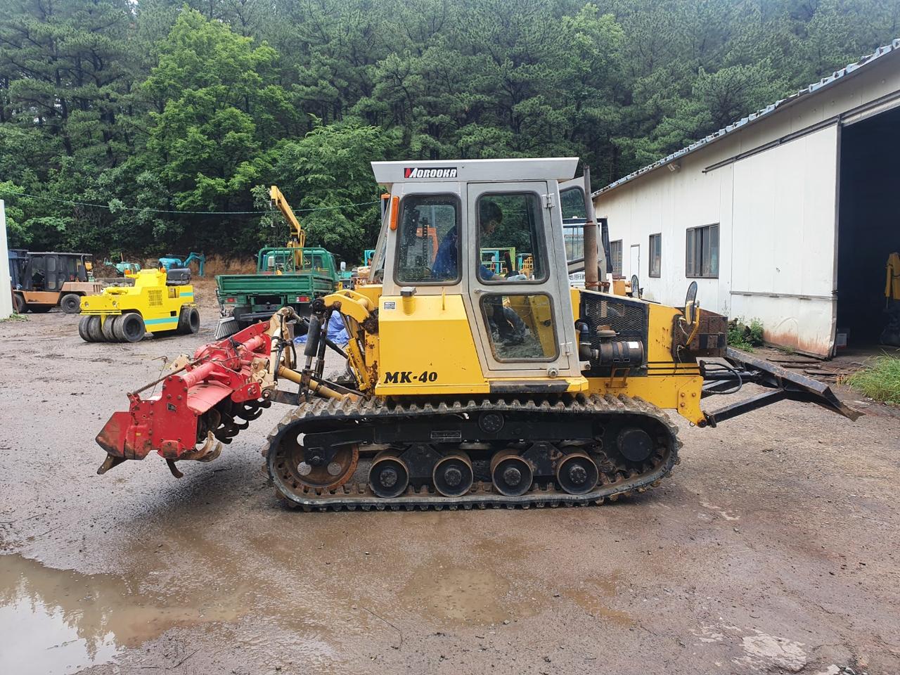 MK40S 모로오카 궤도 트랙터 도져날 로터리장착