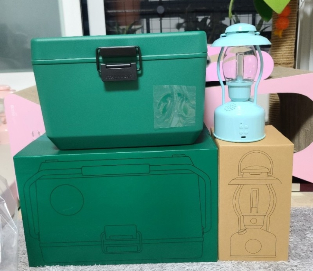 스타벅스그린쿨러.블루렌턴