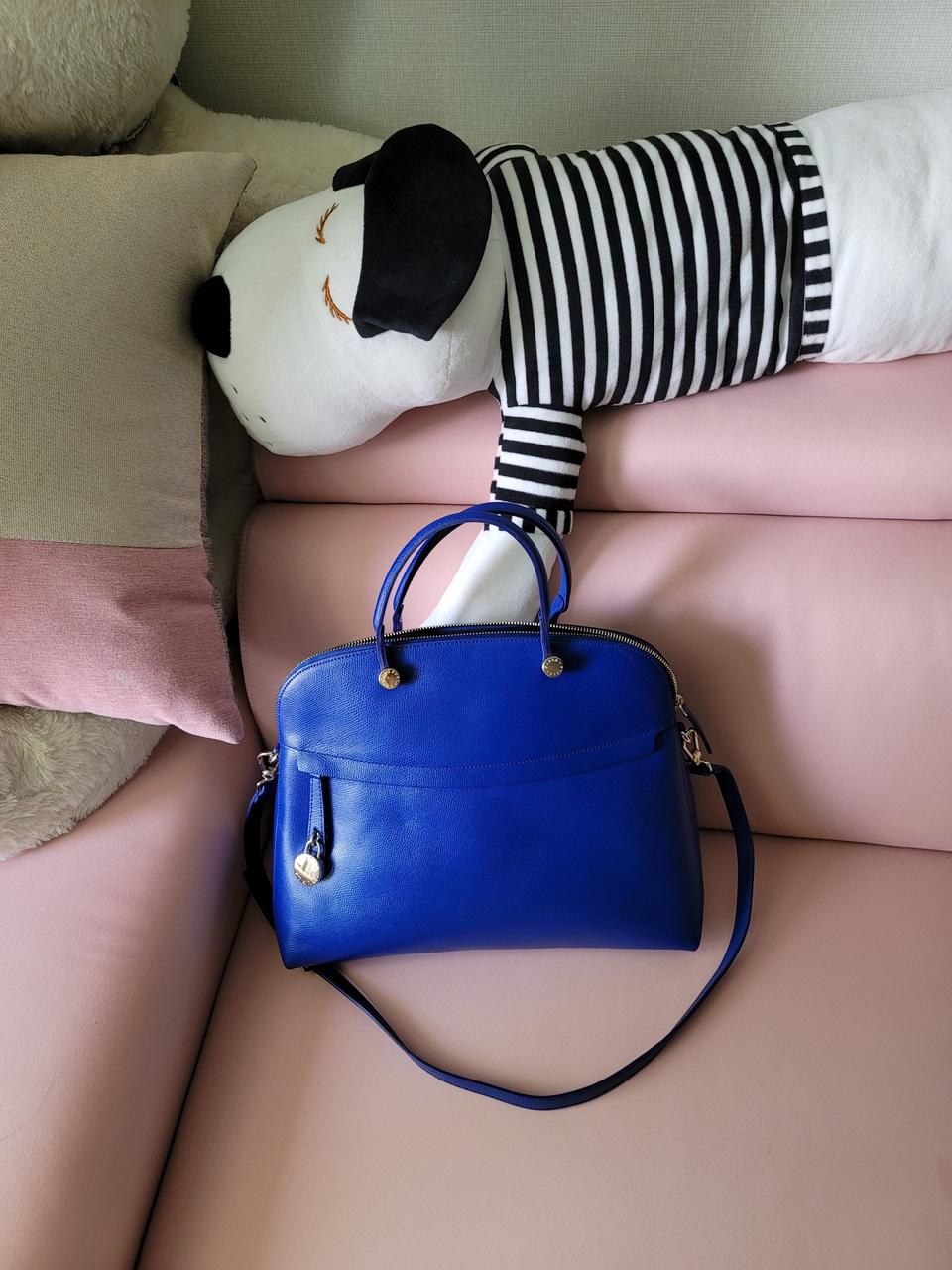 훌라 파이퍼백 라지사이즈 블루(착샷유)