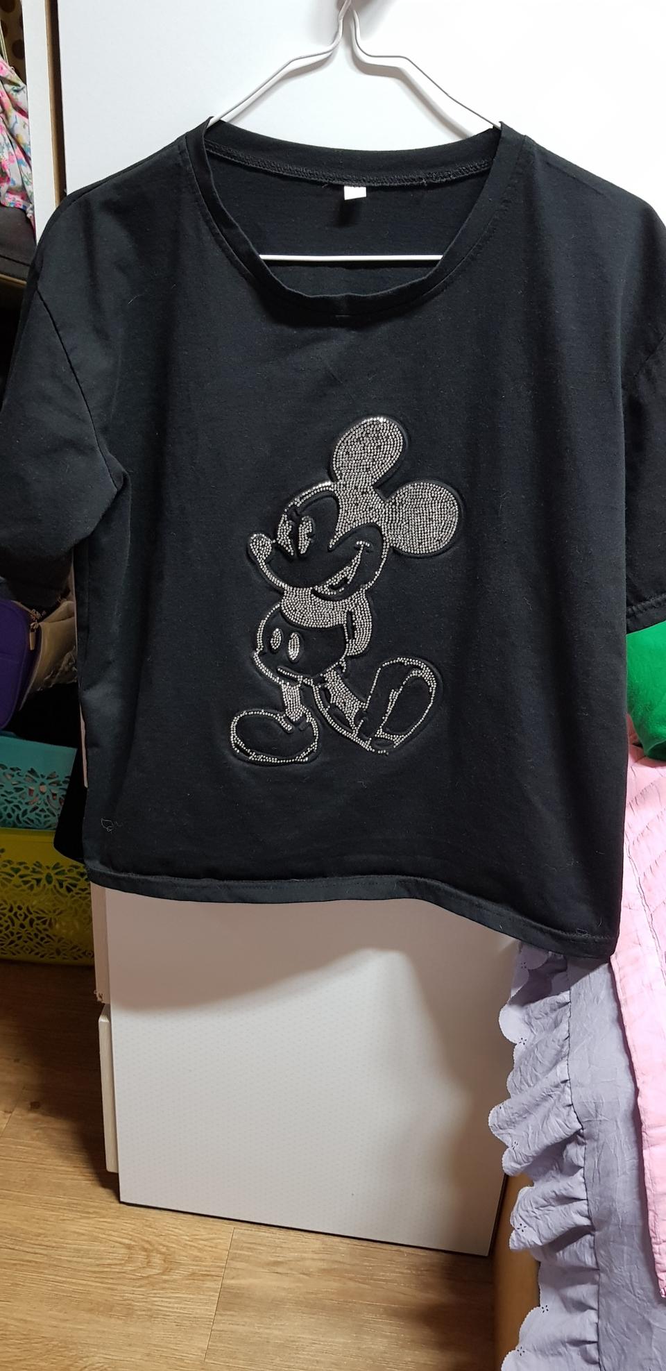 스판반팔티셔츠 m