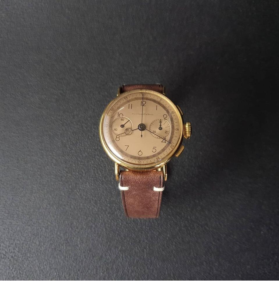 가격 인하 빈티지 몽타뉴 수동 크로노그래프 시계