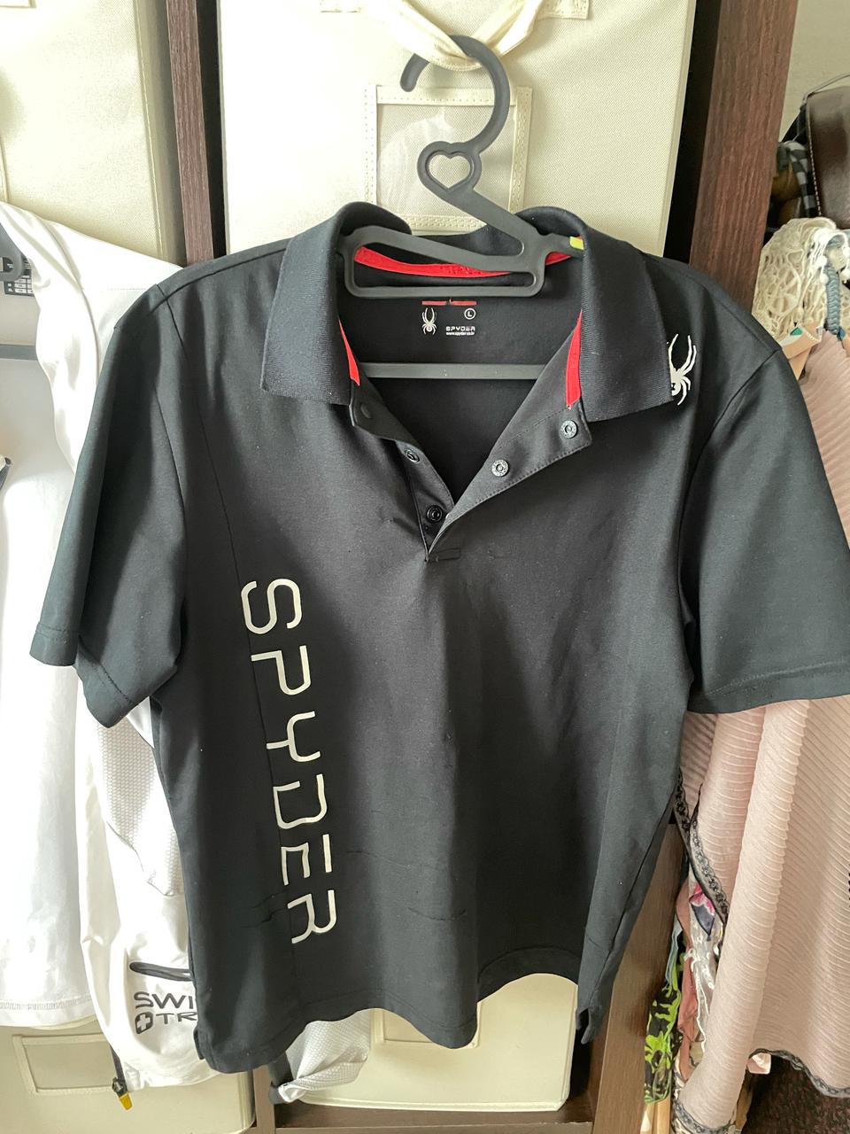 스파이더 반팔 카라티