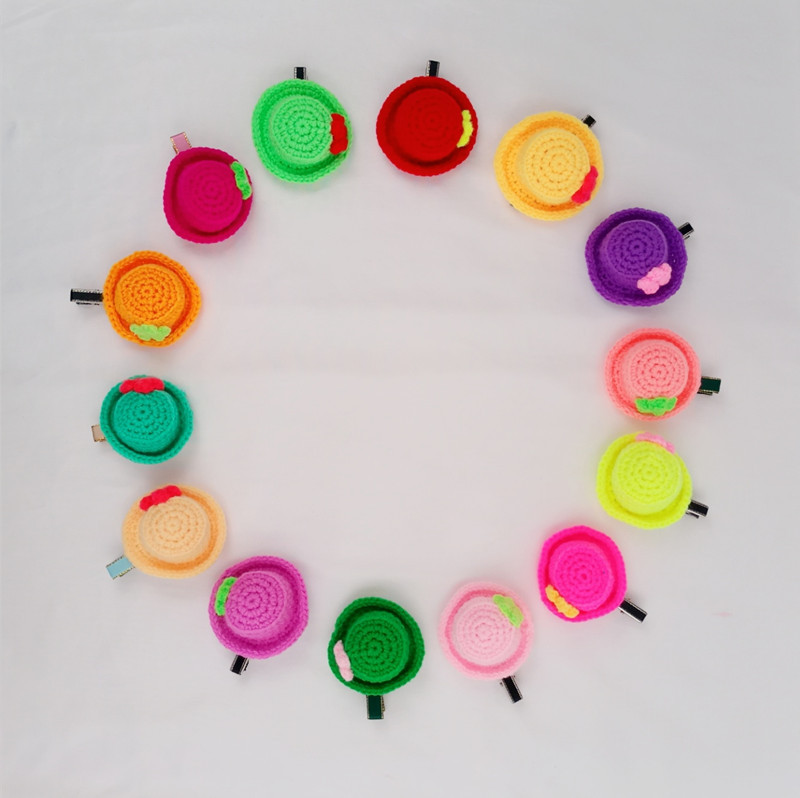 손뜨개 모자 집게핀