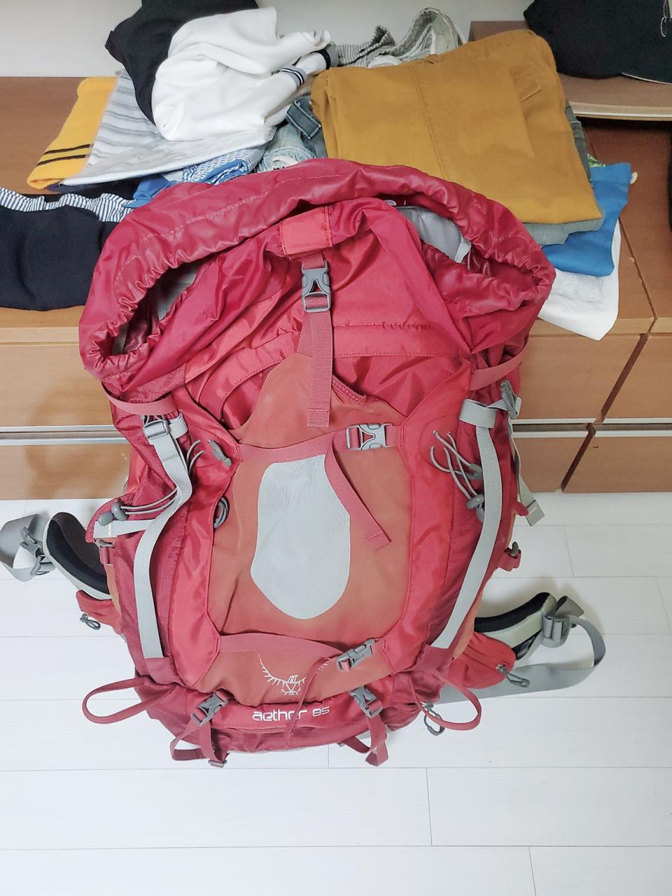 오스프리 이서85리터 배낭 사이즈L