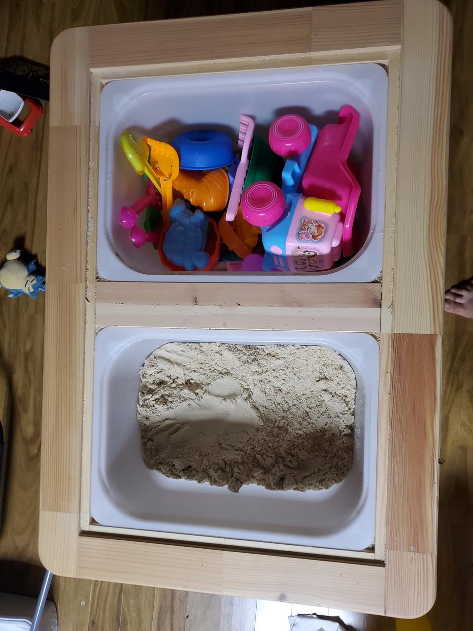 이케아 원목 모래놀이 세트책상겸 식탁(내일까지 최저할인)