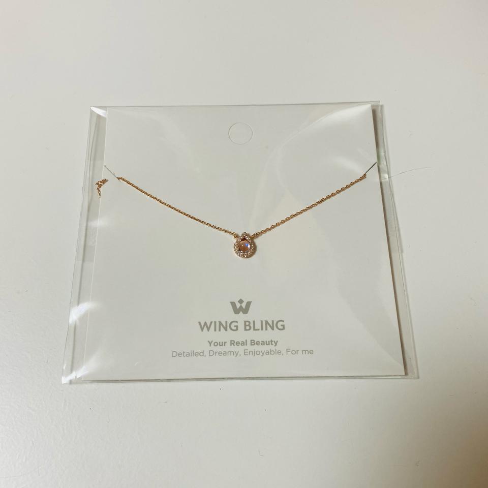 윙블링 문스톤티어스 목걸이 새제품 천연 문스톤 목걸이