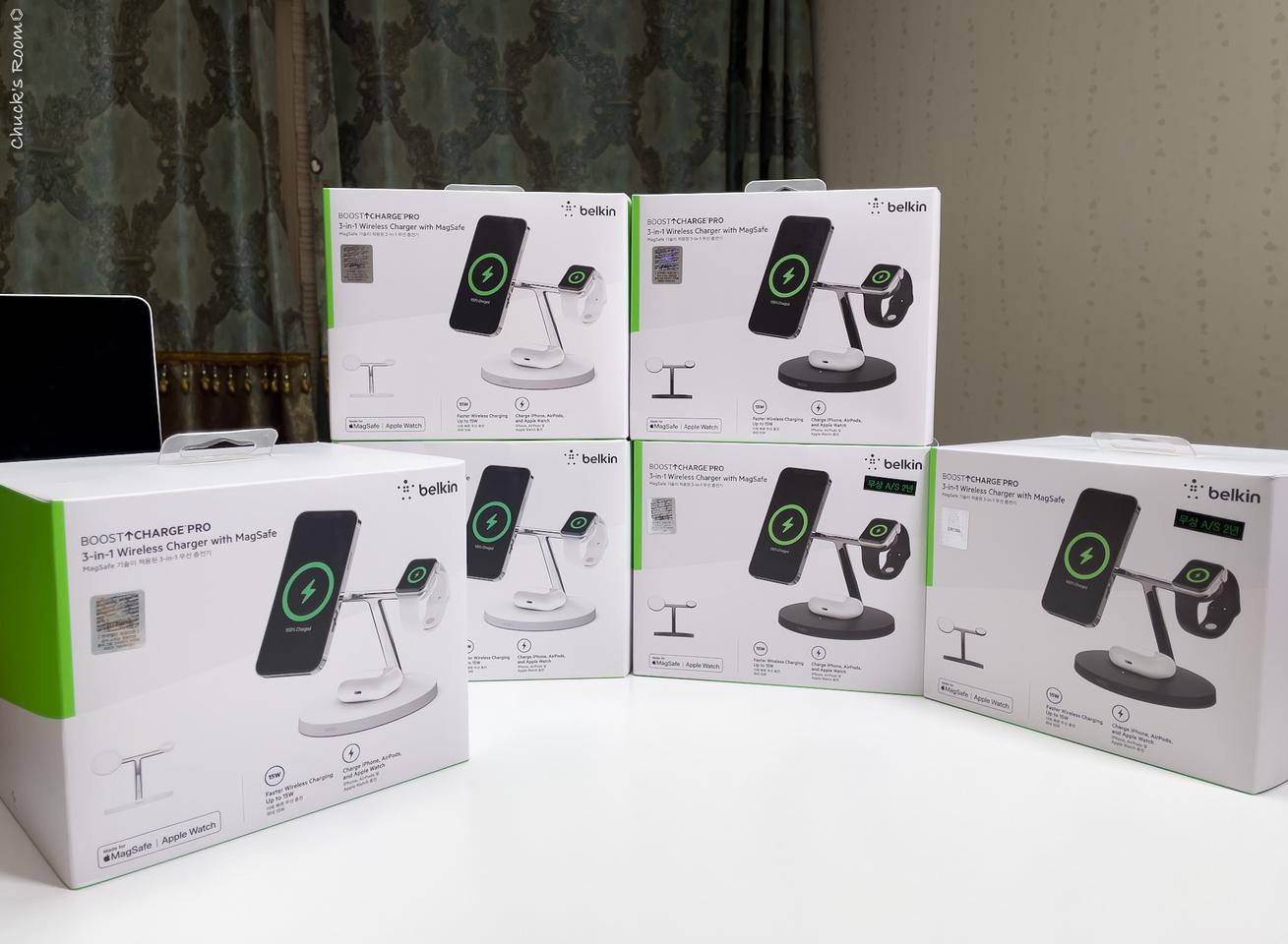 벨킨 부스트업 프로 3in1 아이폰12 무선충전거치대