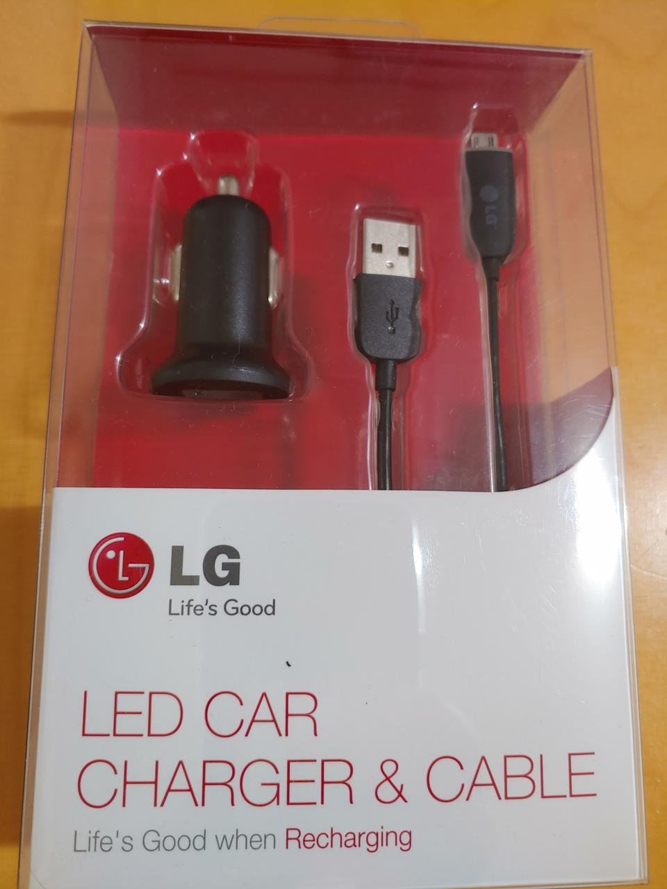 엘지 정품 5핀 차량용 핸드폰 충전기 새상품