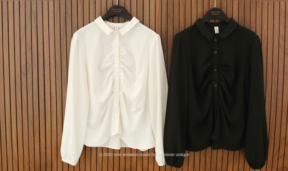 (새상품) 셔링 꼬임 블라우스