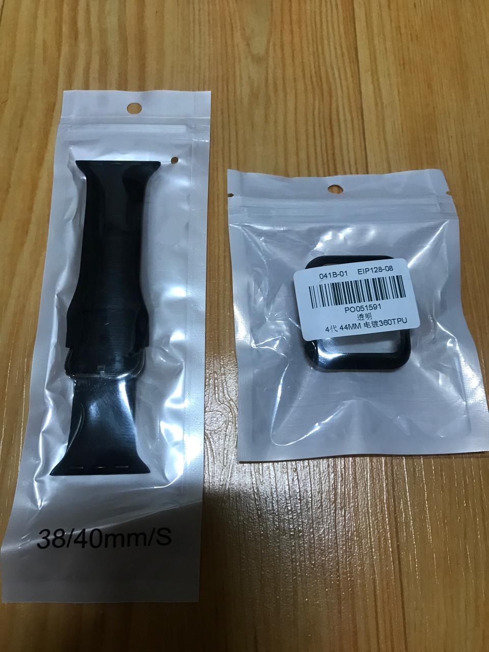 애플워치 38mm 케이스 및 미개봉 블랙 스포츠 밴드 팝니다