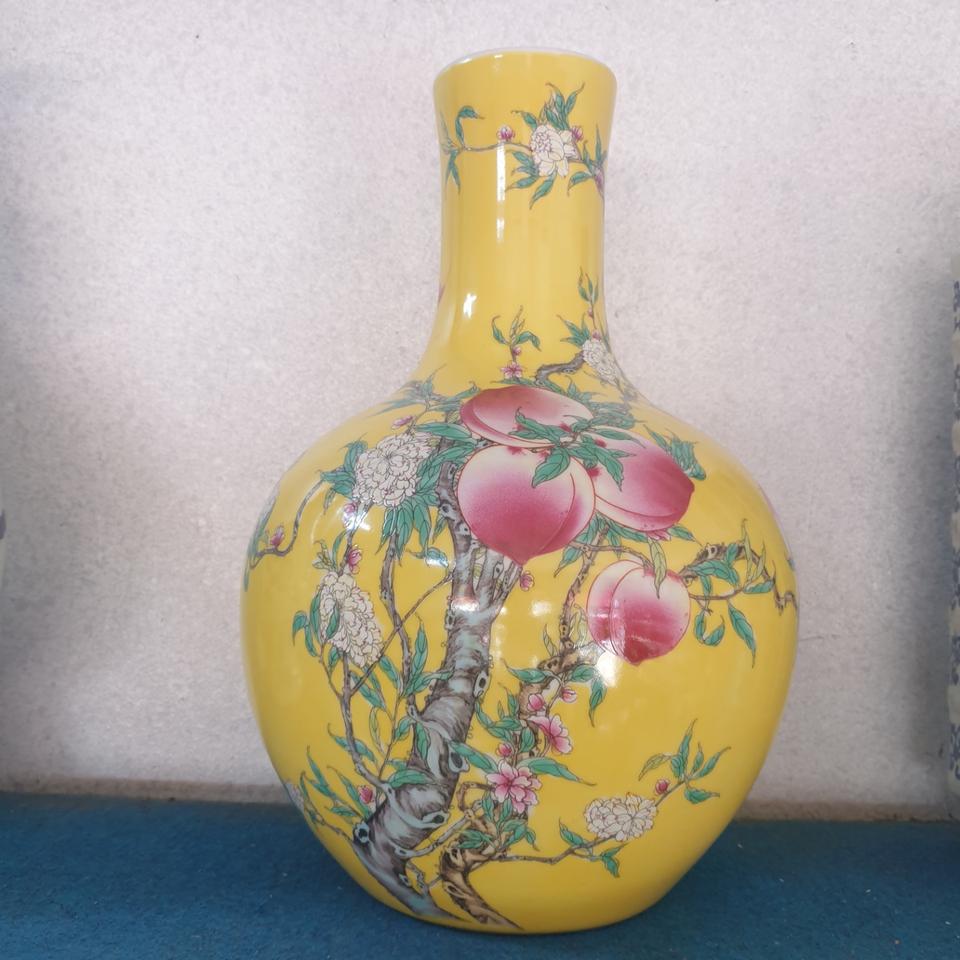 증국도자기 봉숭화 그림