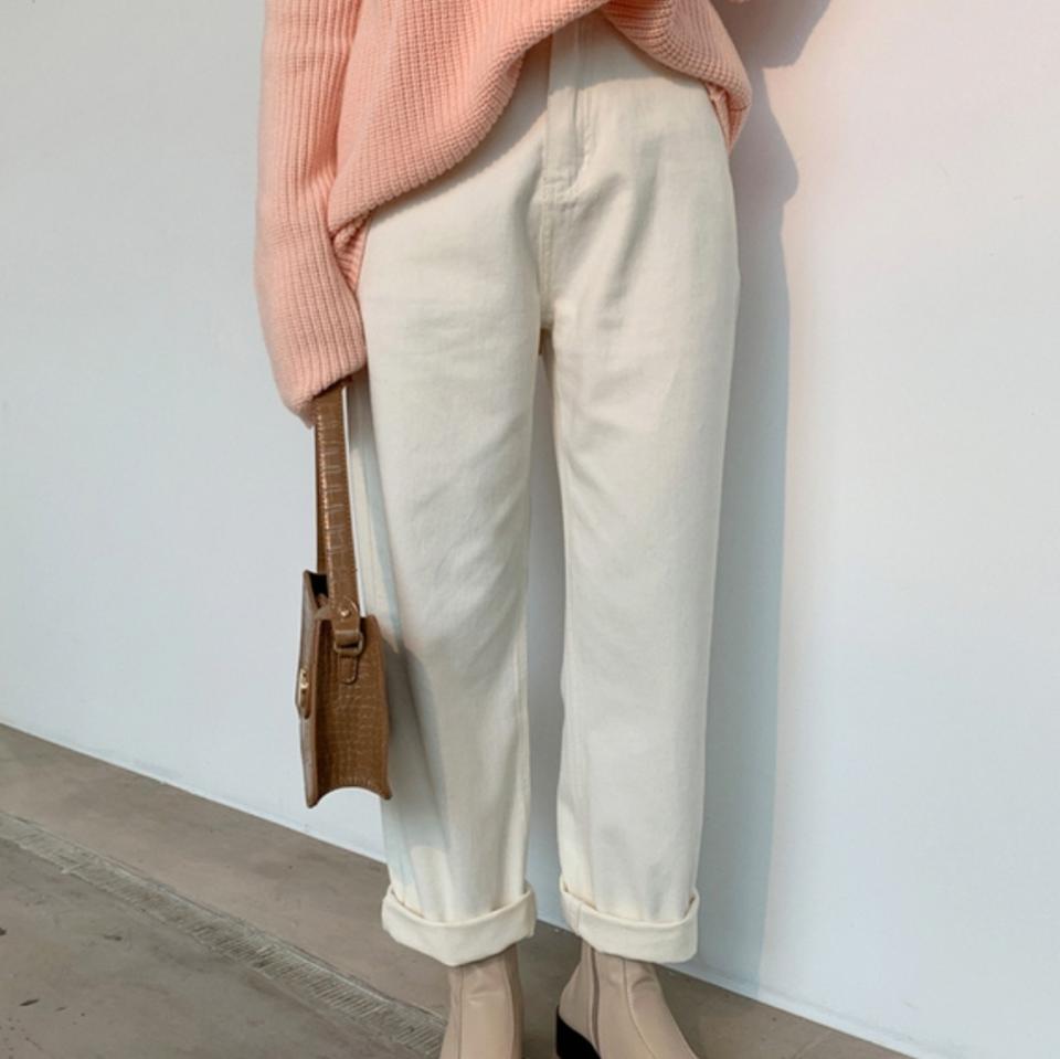 새옷 흰바지 면바지 면스판바지 팬츠