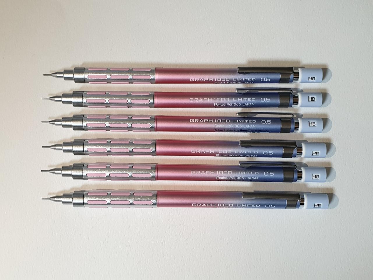 펜텔 그래프1000 리미티드7 스카이블루핑크 샤프 판매합니다