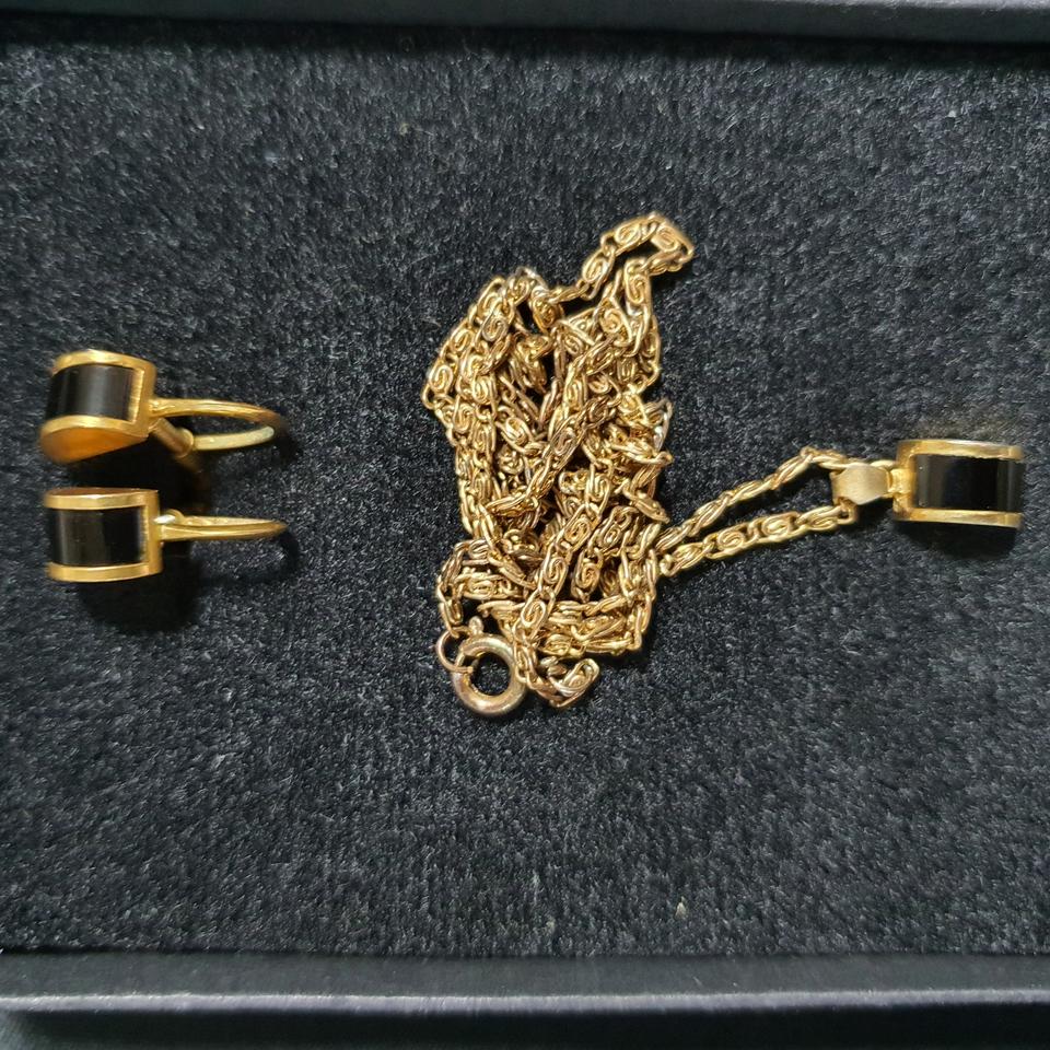 일제 18K골드 도금 펜던트 목걸이 귀걸이 세트