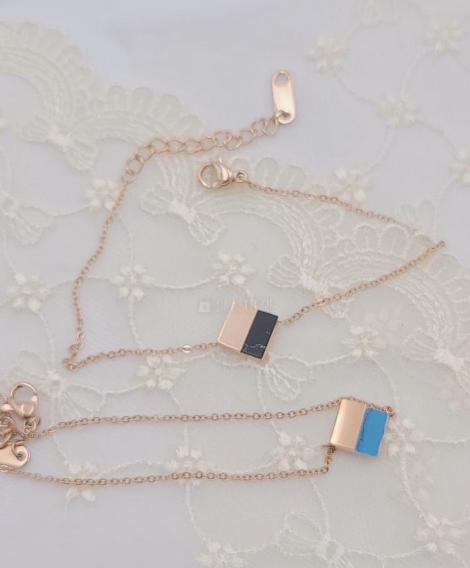 새상품 세일 써지컬 팔찌 핑크골드 로즈골드 체인 악세사리 쥬얼리